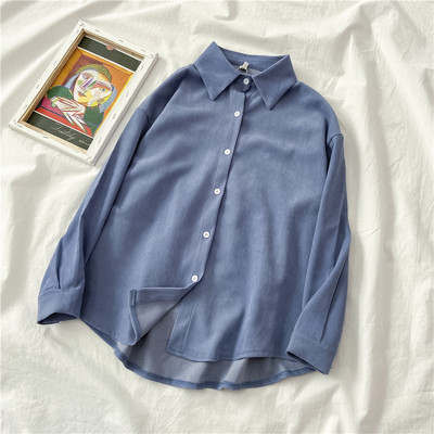 Γυναικείο πουκάμισο κλασικό μοντέλο με κουμπιά και κλασικό κολάρο