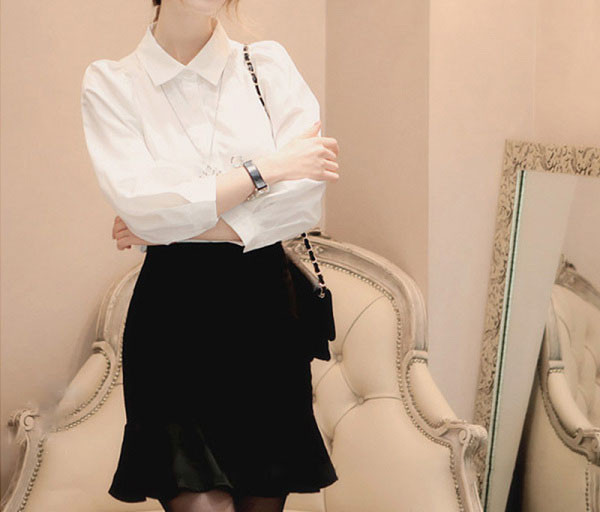 Moodne laiade varrukatega naiste särk