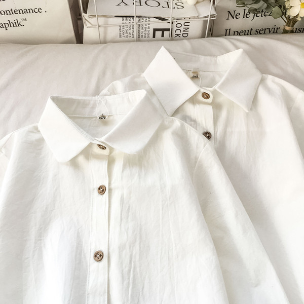 Női ing klasszikus modell fehér színben