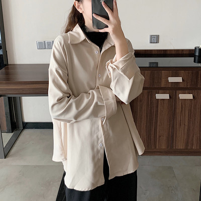 Γυναικείο φαρδύ πουκάμισο με κλασικό κολάρο