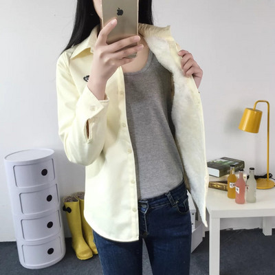 Női alkalmi ing meleg béléssel és gombokkal