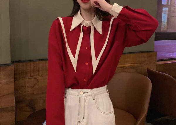 Uue mudeli retro stiilis suure kraega naiste särk