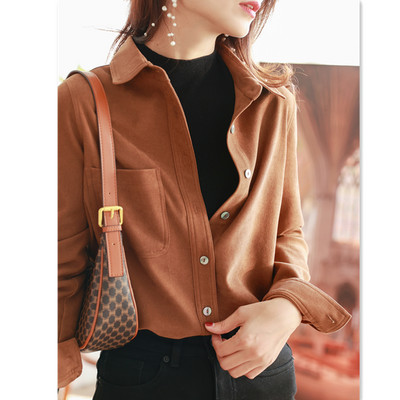 Naiste talvesärk klassikalise kraega - ühevärviline mudel