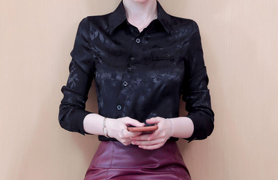 Naiste stiilne nööpide ja klassikalise kraega särk