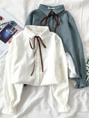 Új modell női ing klasszikus gallérral és lótusz ujjakkal