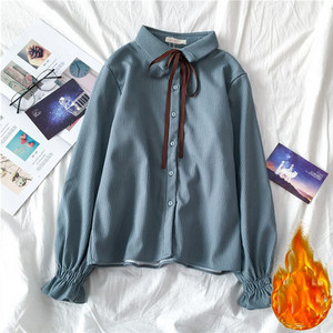 Új modell női ing klasszikus gallérral és lótusz ujjakkal