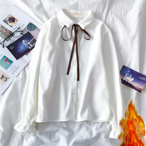 Új modell női ing klasszikus gallérral és lótusz ujjakkal