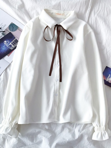 Új modell női ing klasszikus gallérral és lótusz ujjakkal