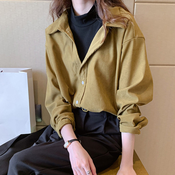 Naiste vabaaja särk pikkade varrukatega kolmes värvitoonis