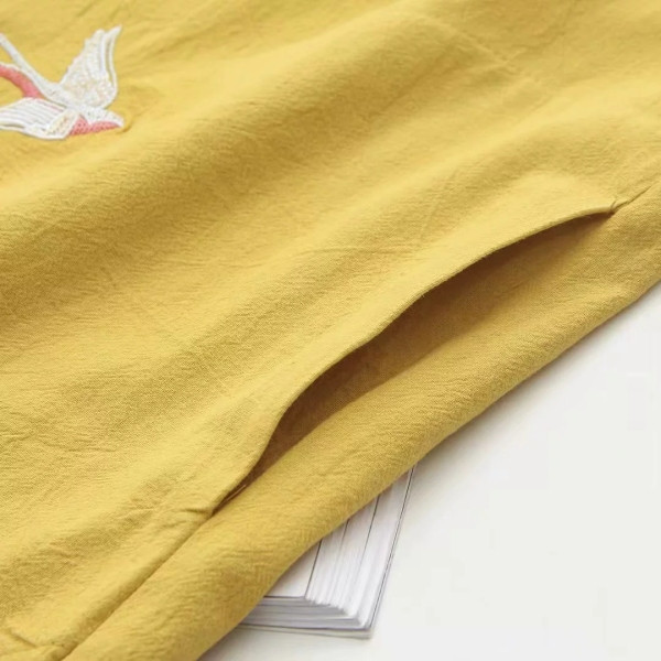 Új modell női ing hímzéssel és klasszikus gallérral