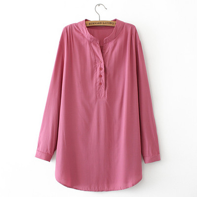 Μακρύ γυναικείο πουκάμισο με κουμπιά και μακριά μανίκια