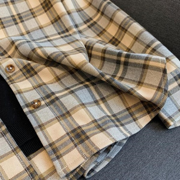 Lezser női kockás ing hosszú ujjal - retro stílusban