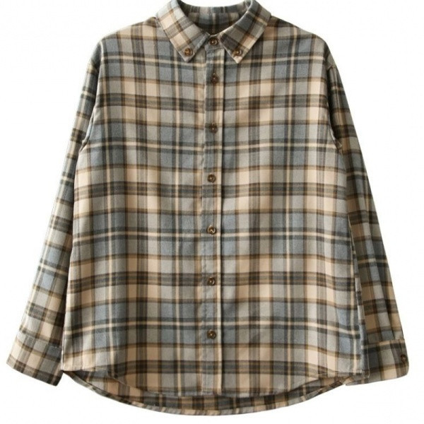 Lezser női kockás ing hosszú ujjal - retro stílusban