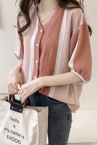 Női ing 3/4-es ujjal és gumírozással