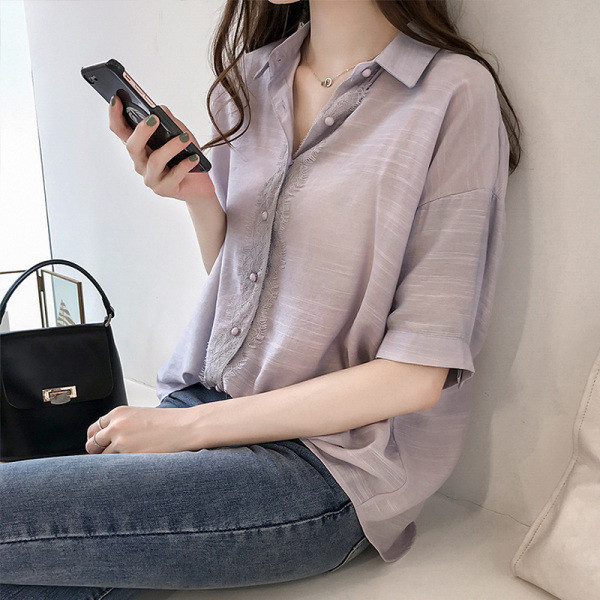 Női ing 3/4-es ujjal és csipkével