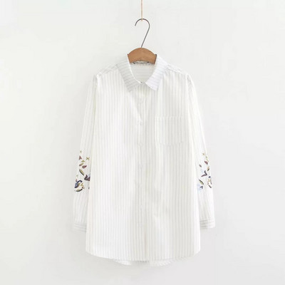 Női alkalmi ing hímzéssel és zsebbel