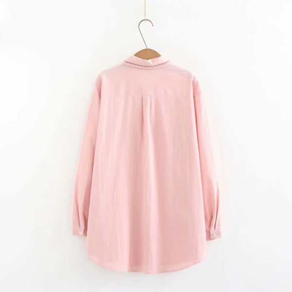 Női alkalmi ing hímzéssel és zsebbel