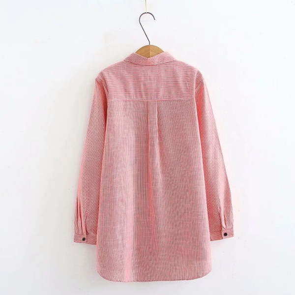 Új modell női ing hímzéssel és gombokkal