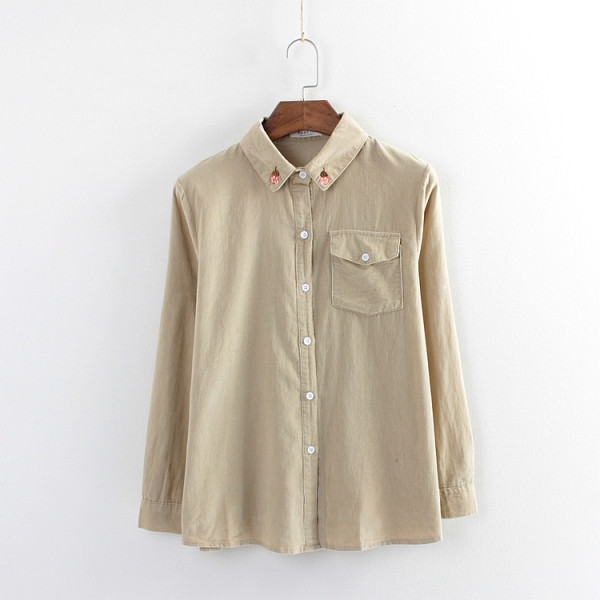 Női alkalmi ing, gallérján hímzéssel