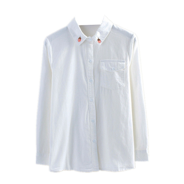 Női alkalmi ing, gallérján hímzéssel