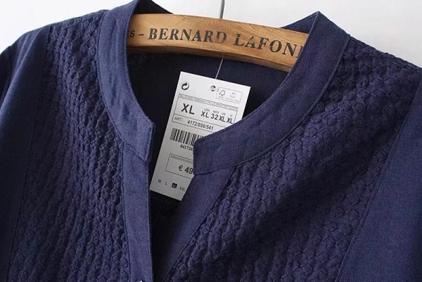 Női ing rövid ujjal és kerek nyakkivágással