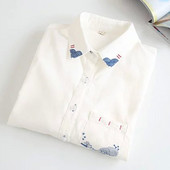 Modern női ing gallérral és hímzéssel - több modell