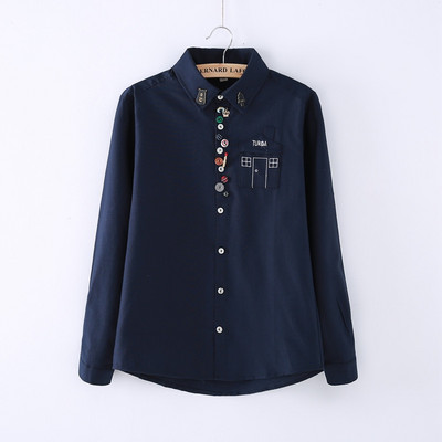 Modern női ing gallérral és hímzéssel - több modell