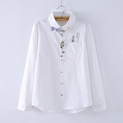 Modern női ing gallérral és hímzéssel - több modell