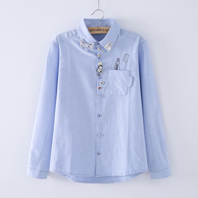 Modern női ing gallérral és hímzéssel - több modell