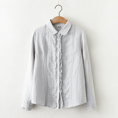 Modern női ing gallérral és hímzéssel - több modell