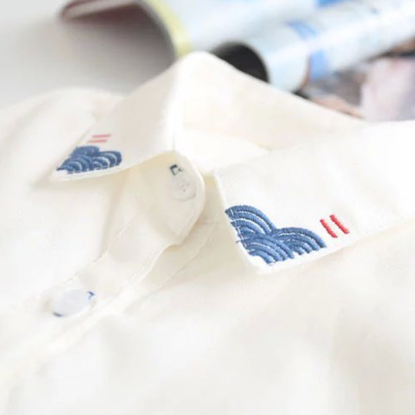 Modern női ing gallérral és hímzéssel - több modell