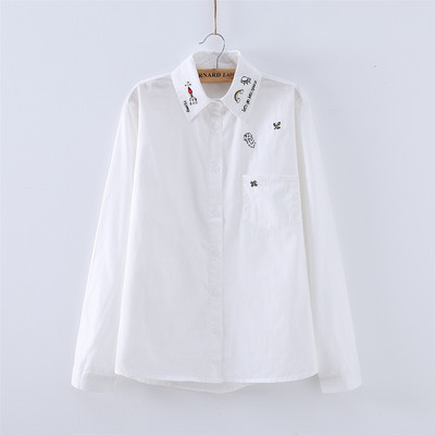 Modern női ing klasszikus gallérral és fűzővel