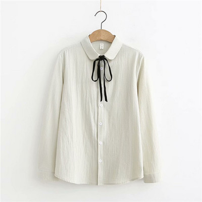 Modern női ing klasszikus gallérral és fűzővel