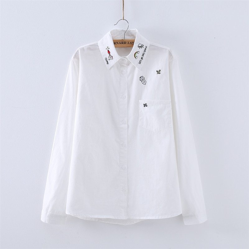 Modern női ing klasszikus gallérral és fűzővel