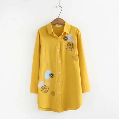 Női ing rátéttel és klasszikus gallérral