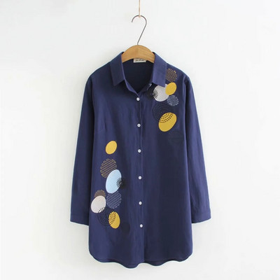 Női ing rátéttel és klasszikus gallérral