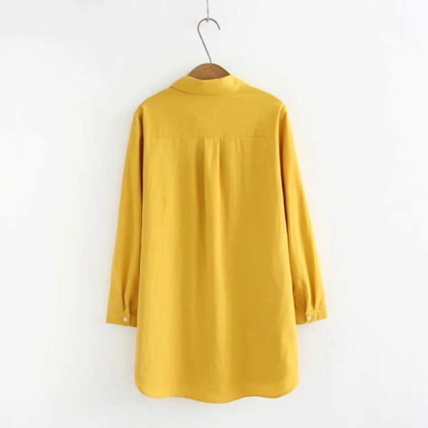 Női ing rátéttel és klasszikus gallérral