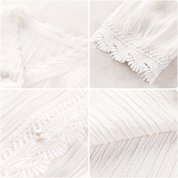 Modern női ing csipkével és spitz nyakkivágással