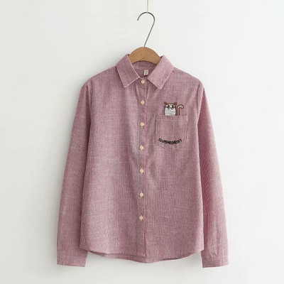 Mitmes värvitoonis krae ja tikandiga naiste vabaajasärk