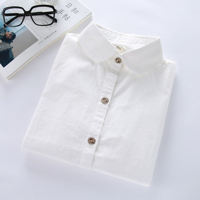 Új modell alkalmi női ing hímzéssel és klasszikus gallérral