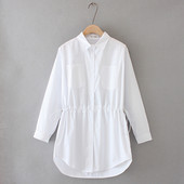 Női alkalmi ing fűzővel és klasszikus gallérral