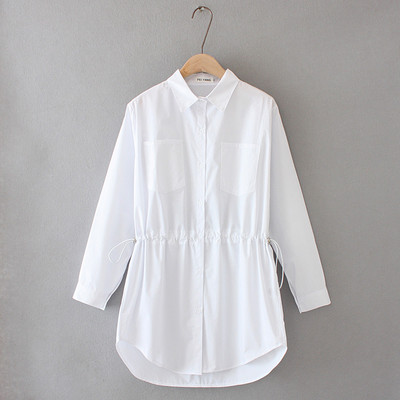 Női alkalmi ing fűzővel és klasszikus gallérral