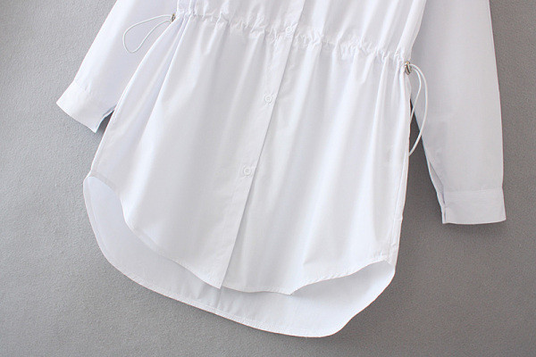 Női alkalmi ing fűzővel és klasszikus gallérral