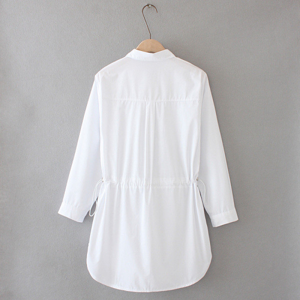 Női alkalmi ing fűzővel és klasszikus gallérral