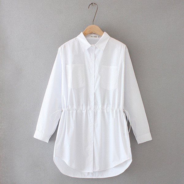 Női alkalmi ing fűzővel és klasszikus gallérral