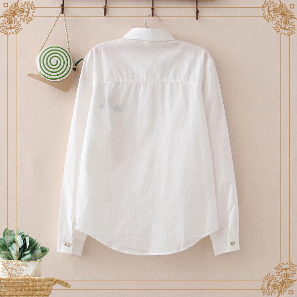 Új modell női ing színes gombokkal és hímzéssel