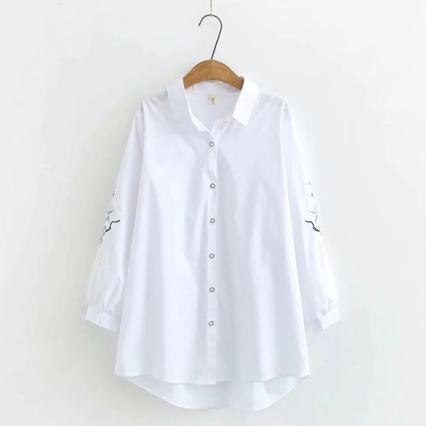 Modern női ing hosszú ujjal - fehér színű