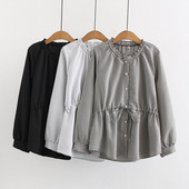 Női alkalmi ing gombokkal és nyakkendőkkel három színben