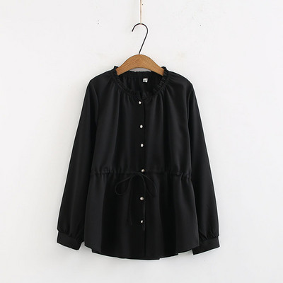 Női alkalmi ing gombokkal és nyakkendőkkel három színben