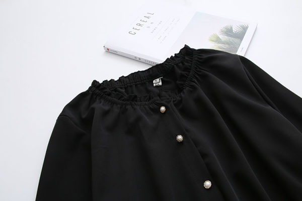 Női alkalmi ing gombokkal és nyakkendőkkel három színben